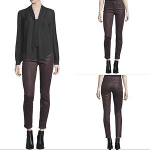 Paige Verdugo Luxe-Coated Ultra-Skinny Ankle Jeans